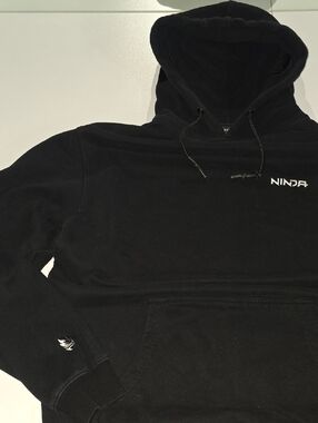 Ninja Black Pullover Hoodie with White Logo